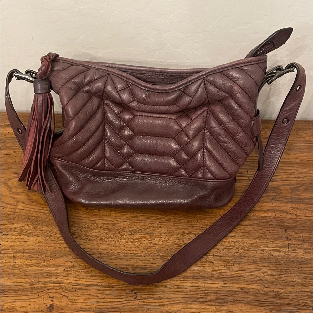 Elegant Burgundy Quilted Shoulder Bag